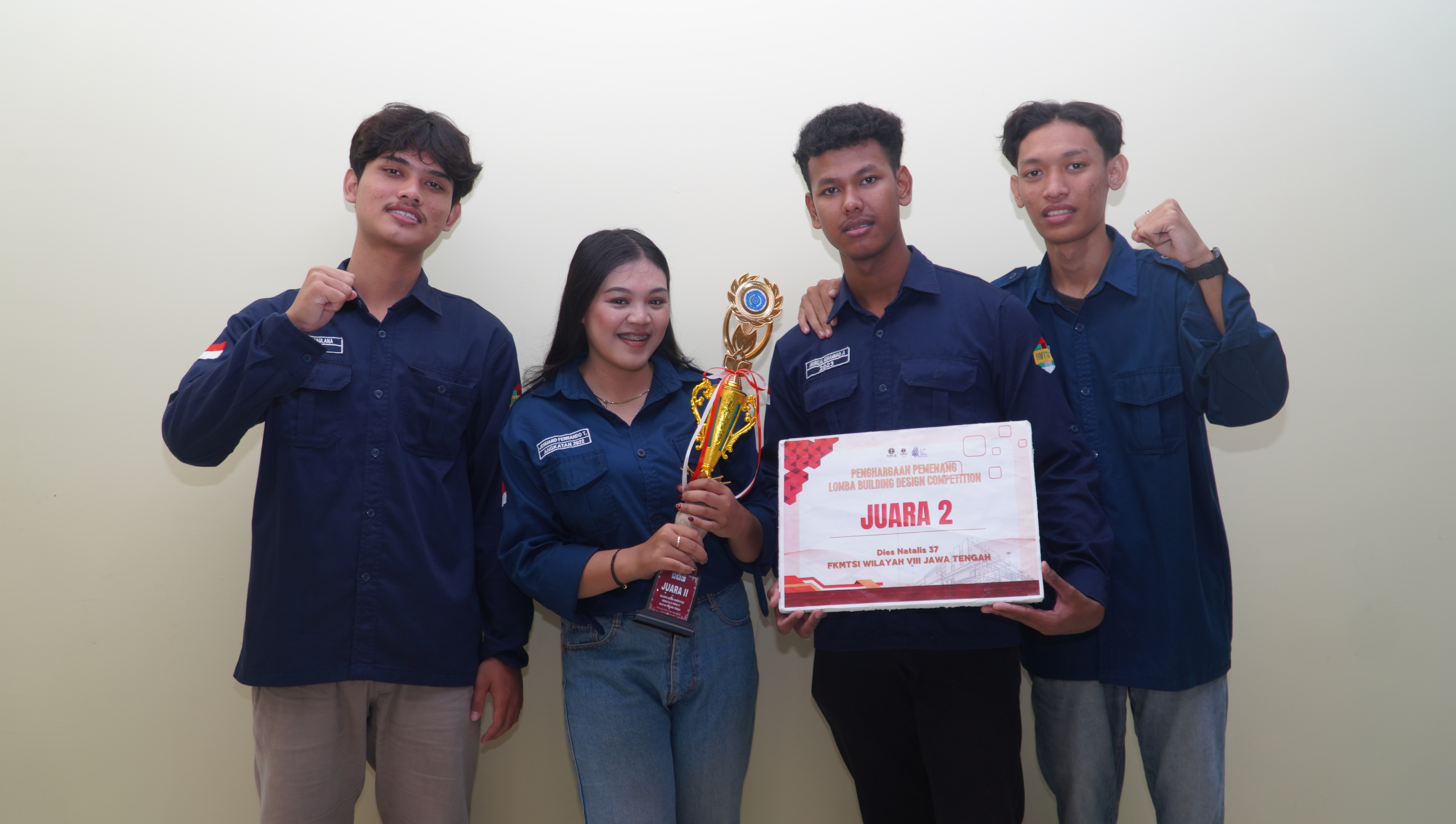 Mahasiswa Teknik Sipil UNTAG Raih Runner-Up Building Design Competition